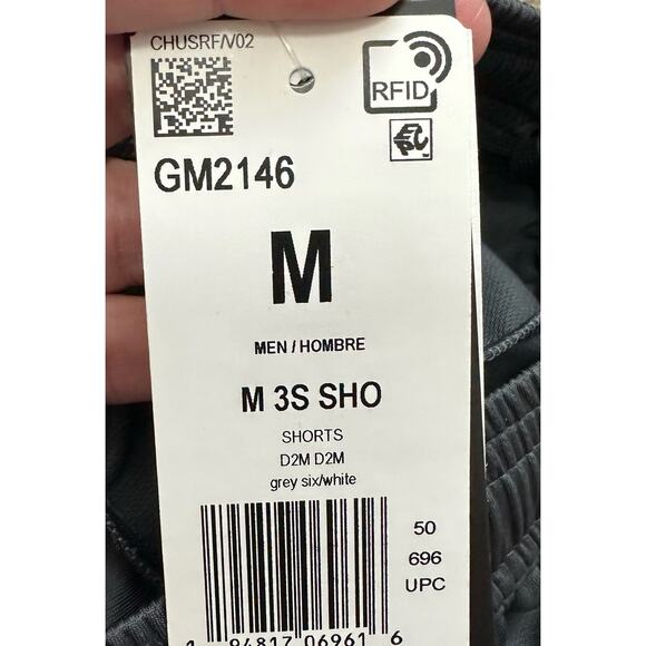 Adidas GM2146 PRIMEBLUE DESIGNED TO MOVE SPORT SHORTS GRAY Size Medium New - Picture 4 of 4